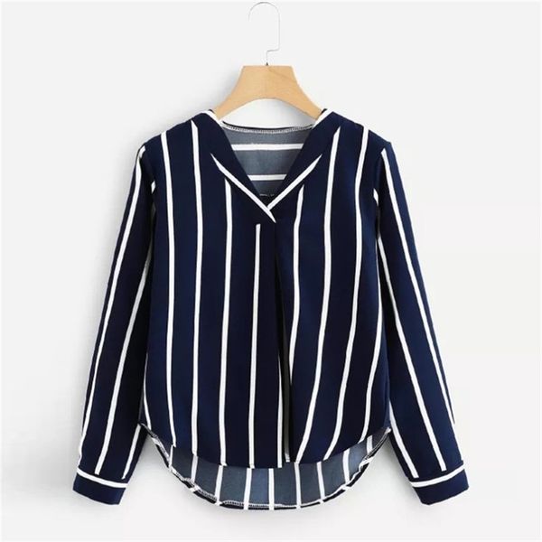 autumn long sleeve v neck irregular stripe shirt women casual and blouses chemise femme camisas mujer women blouses 210730, White
autumn long sleeve v neck irregular stripe shirt women casual and blouses chemise femme camisas mujer women blouses 210730, White