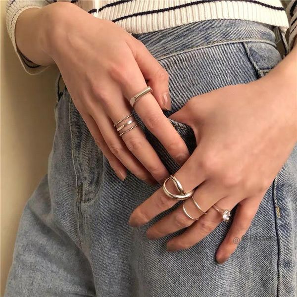 cluster rings 925 sterling silver finger ring ins blogger retro vintage minimalist personality interlaced design two-layer opening female, Golden;silver
cluster rings 925 sterling silver finger ring ins blogger retro vintage minimalist personality interlaced design two-layer opening female, Golden;silver