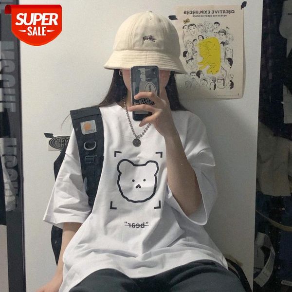white t-shirt female korean version of the retro bear print new loose short-sleeved half-sleeve tide #op5s
white t-shirt female korean version of the retro bear print new loose short-sleeved half-sleeve tide #op5s