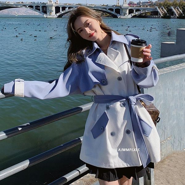 women's trench coats korean female apring 2021 design hit contrast color short coat women loose windbreaker tide, Tan;black
women's trench coats korean female apring 2021 design hit contrast color short coat women loose windbreaker tide, Tan;black