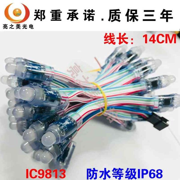 12mm full perforated 9883 exposed led color rgb string billboard waterproof lamp bead 
12mm full perforated 9883 exposed led color rgb string billboard waterproof lamp bead
