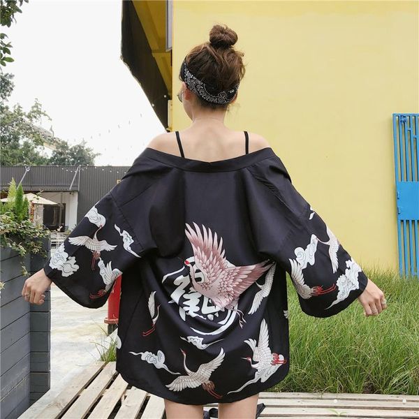 #5013 japanese kimono shirt women vintage bohemian chiffon cardigan loose printed kawaii boho blouse femme women's blouses & shirts, White
#5013 japanese kimono shirt women vintage bohemian chiffon cardigan loose printed kawaii boho blouse femme women's blouses & shirts, White