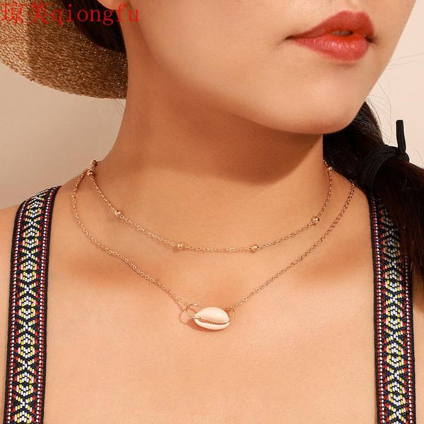 chains 2021 fashion brand female jewelry beach personality wind conch necklace string gold bead multi-layer alloy women's, Silver
chains 2021 fashion brand female jewelry beach personality wind conch necklace string gold bead multi-layer alloy women's, Silver