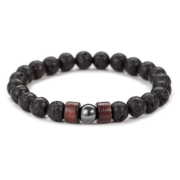 8mm natural lava rock stone strands wooden beaded charm bracelets handmade elastic jewelry for women men, Black
8mm natural lava rock stone strands wooden beaded charm bracelets handmade elastic jewelry for women men, Black