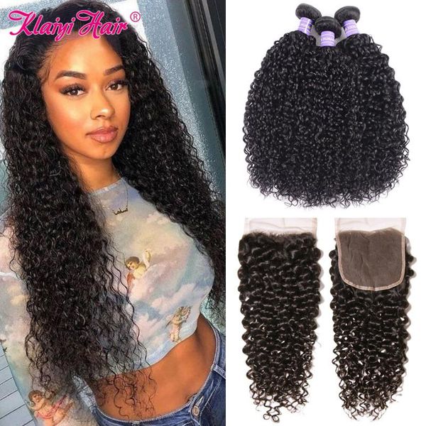 human hair bulks klaiyi curly bundles with closure brazilian remy extension part natural weave, Black
human hair bulks klaiyi curly bundles with closure brazilian remy extension part natural weave, Black