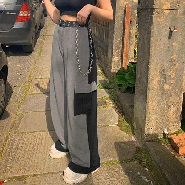 women's pants & capris rapwriter y2k big pocket cargo patchwork loose trousers trendy high waisted women casual streetwear autumn costu, Black;white
women's pants & capris rapwriter y2k big pocket cargo patchwork loose trousers trendy high waisted women casual streetwear autumn costu, Black;white
