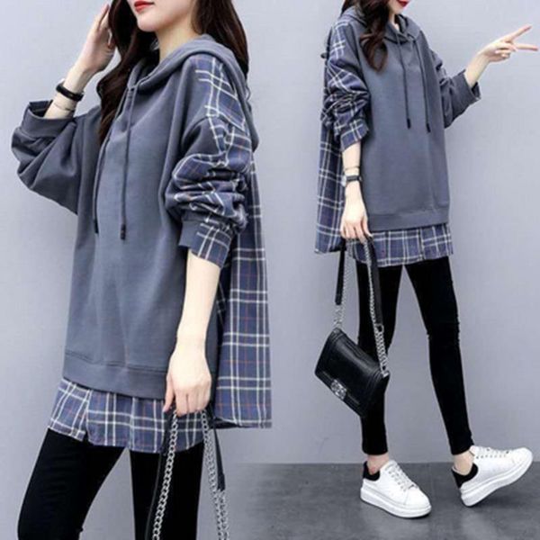 fake two hooded hoodies spring and autumn korean edition of the mother dress casual loose large size women activewear yoga outfit
fake two hooded hoodies spring and autumn korean edition of the mother dress casual loose large size women activewear yoga outfit