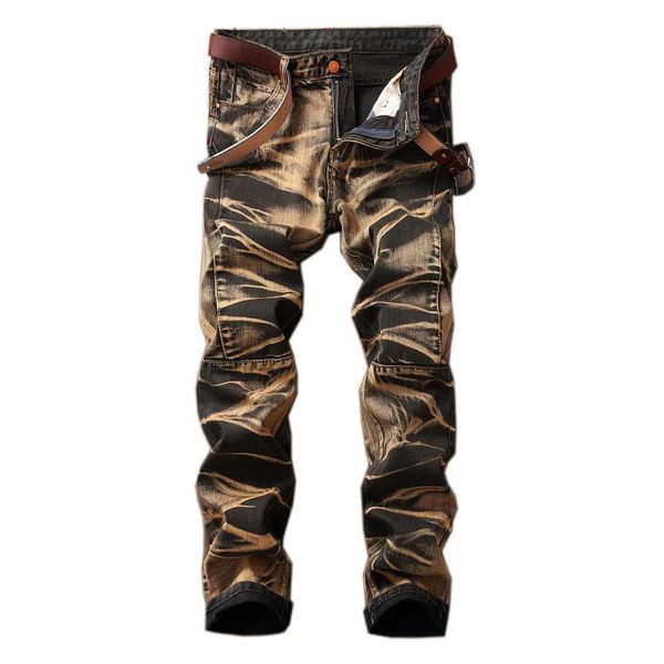 men's jeans fashion men trousers make old straight retro trend pants autumn and winter patchwork casual plus size for, Blue
men's jeans fashion men trousers make old straight retro trend pants autumn and winter patchwork casual plus size for, Blue