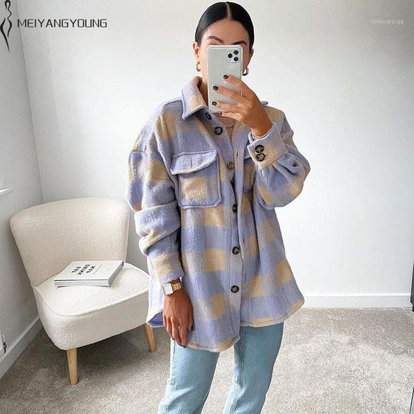 vintage purple plaid long coats women winter 2021 button oversize women's jacket korean coat outerwear pockets jackets, Black;brown
vintage purple plaid long coats women winter 2021 button oversize women's jacket korean coat outerwear pockets jackets, Black;brown