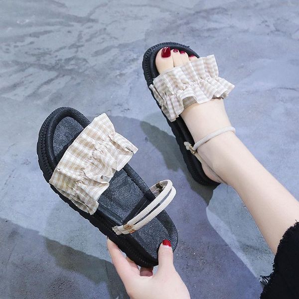 fashion 2021 summer shoes designer women slippers outside beach slides slippers ladies literary flat-heeled sandals, Black
fashion 2021 summer shoes designer women slippers outside beach slides slippers ladies literary flat-heeled sandals, Black