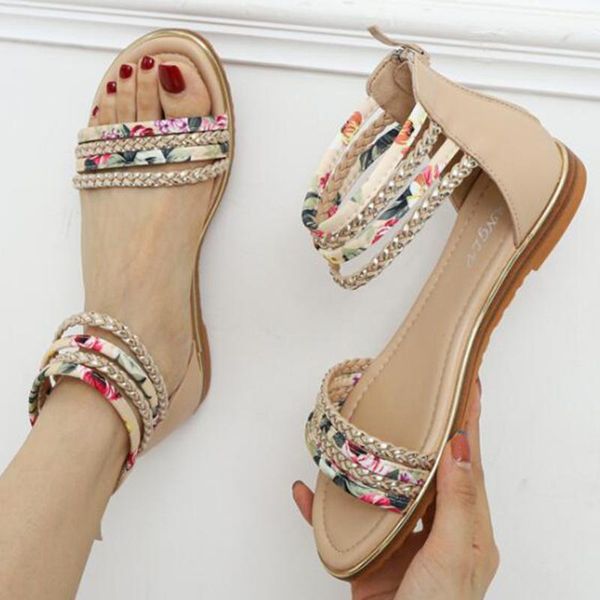 summer women's sandals 2021 female slip-on flat shoes fashion roman sandalias mujer sapato feminino plus size qq662, Black
summer women's sandals 2021 female slip-on flat shoes fashion roman sandalias mujer sapato feminino plus size qq662, Black