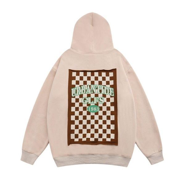 men's hoodies & sweatshirts 2021 preppy style checkerboard patch khaki fleece oversized hoodie men pullover hip hop retro hooded sweats, Black
men's hoodies & sweatshirts 2021 preppy style checkerboard patch khaki fleece oversized hoodie men pullover hip hop retro hooded sweats, Black