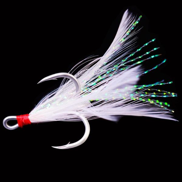 5pcs sharpened fish hooks 2# 4# 6# 8# 10# fishing with feather high carbon steel treble tackle
5pcs sharpened fish hooks 2# 4# 6# 8# 10# fishing with feather high carbon steel treble tackle