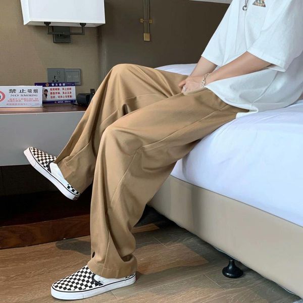 men's pants casual men spring autumn summer business fashion comfortable stretch cotton elastic straight trousers wide leg, Black 
men's pants casual men spring autumn summer business fashion comfortable stretch cotton elastic straight trousers wide leg, Black