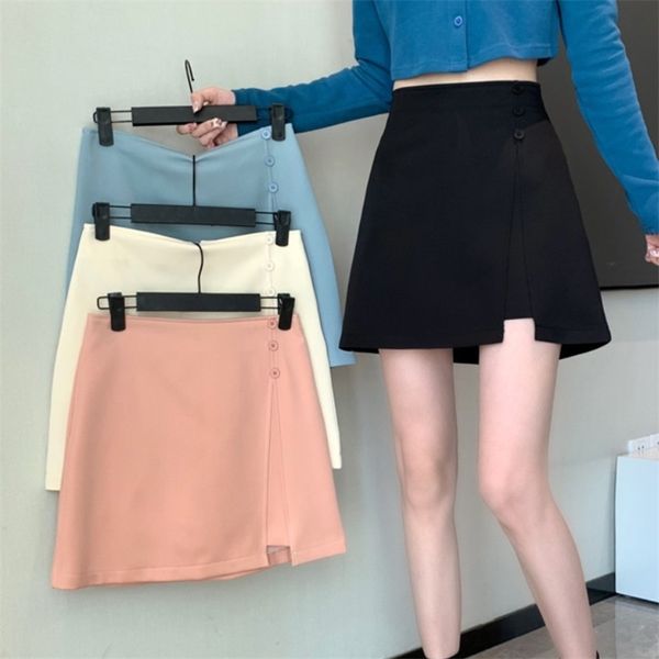 spring summer office fashion solid high waist harajuku skirt ladies a-line females casual short female 210519, Black
spring summer office fashion solid high waist harajuku skirt ladies a-line females casual short female 210519, Black