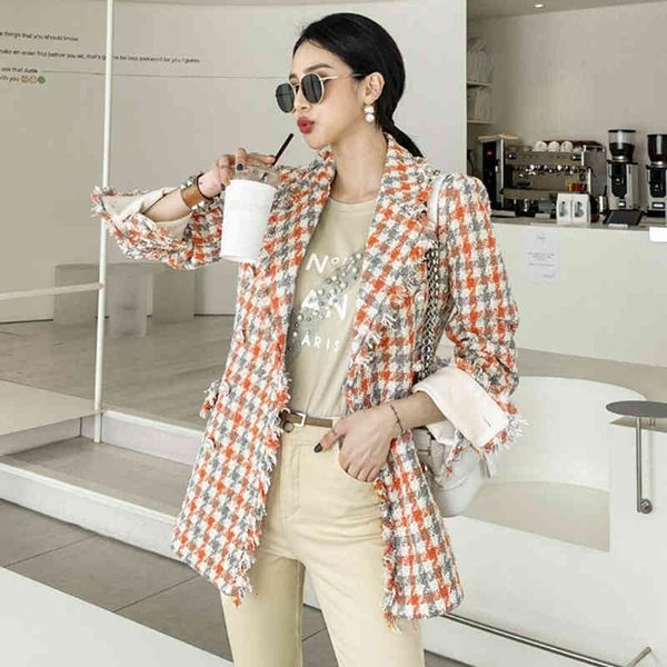 arrival female fashion temperament ladies double-breasted houndstooth long wild wool mixtures jacket, Black;brown
arrival female fashion temperament ladies double-breasted houndstooth long wild wool mixtures jacket, Black;brown