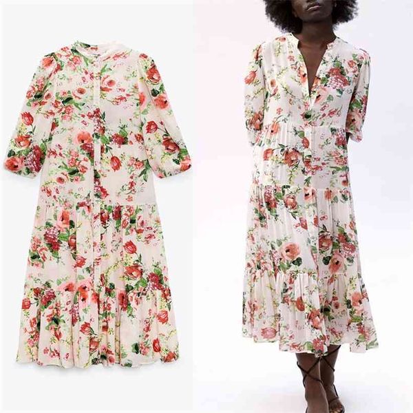floral print elegant long dress women puff sleeve ruffled hem vintage summer es female button up cottagecore 210524, Black;gray
floral print elegant long dress women puff sleeve ruffled hem vintage summer es female button up cottagecore 210524, Black;gray