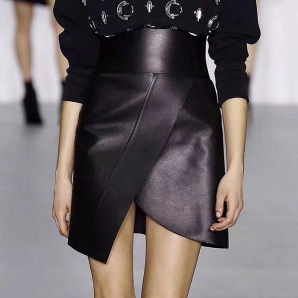 skirts 2021 spring female fashion genuine asymmetrical leather high-rise skirt c594, Black
skirts 2021 spring female fashion genuine asymmetrical leather high-rise skirt c594, Black