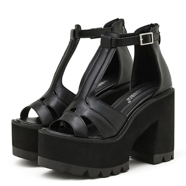 arrival female solid zipper peep toe platform high heel shoes women sandals punk quality dress, Black
arrival female solid zipper peep toe platform high heel shoes women sandals punk quality dress, Black