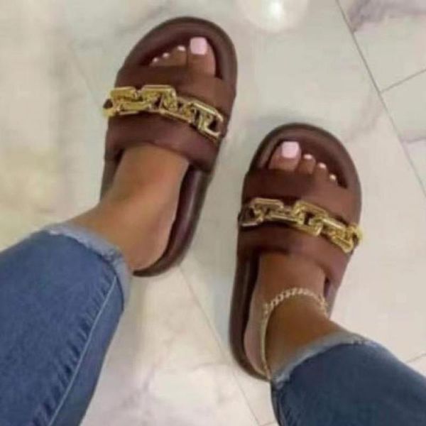 slippers soft thick sole slipper metal chain open round toe casual slides summer sandal flat heel big size 35-43 zapatillas mujer casa, Black
slippers soft thick sole slipper metal chain open round toe casual slides summer sandal flat heel big size 35-43 zapatillas mujer casa, Black