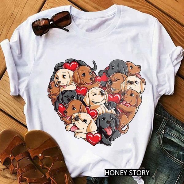 women's t-shirt fixsys pug dog animal print tshirt women labrador heart valentines day gifts for lovers t shirt femme funny vogue femal, White
women's t-shirt fixsys pug dog animal print tshirt women labrador heart valentines day gifts for lovers t shirt femme funny vogue femal, White