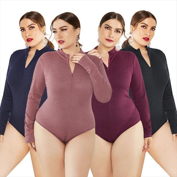 brand autumn winter womens jumpsuits long sleeve sweater knitted bodysuit plus size clothes zipper skinny romper, Black;white
brand autumn winter womens jumpsuits long sleeve sweater knitted bodysuit plus size clothes zipper skinny romper, Black;white