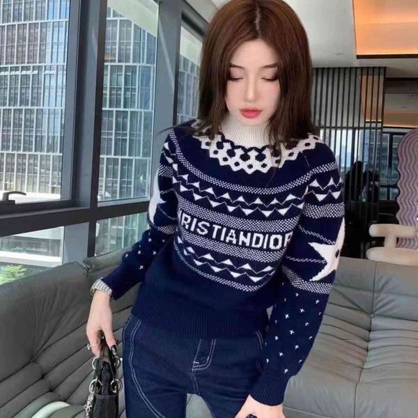 design high version letter pattern jacquard knitted 21 autumn new fashion loose short sweater, White
design high version letter pattern jacquard knitted 21 autumn new fashion loose short sweater, White