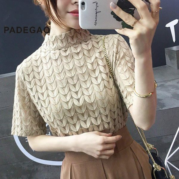 women's blouses & shirts 2021 fashion leaf lace casual short sleeve vintage back zipper ladies summer, White
women's blouses & shirts 2021 fashion leaf lace casual short sleeve vintage back zipper ladies summer, White