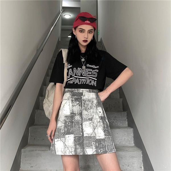 skirts summer high street harajuku style retro all-match printed a-line distressed skirt women, Black
skirts summer high street harajuku style retro all-match printed a-line distressed skirt women, Black