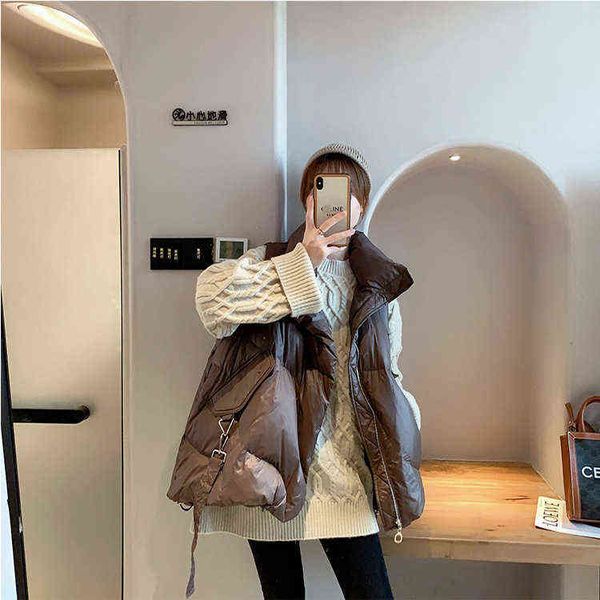 down vest women's autumn and winter 2021 loose large fat mm foreign style thin down cotton padded waistcoat, Black;white
down vest women's autumn and winter 2021 loose large fat mm foreign style thin down cotton padded waistcoat, Black;white