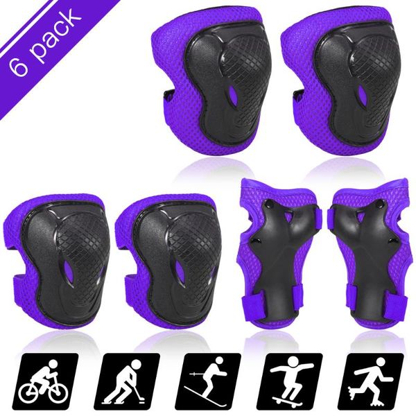 kids knee pads set 6 in 1 protective gear kit elbow with wrist guards children sports safety protection, Black;gray
kids knee pads set 6 in 1 protective gear kit elbow with wrist guards children sports safety protection, Black;gray
