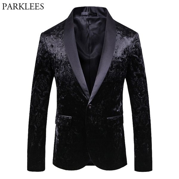 men's black velvet one button dress blazer floral brozing shawl collar stylish dinner suit jacket men wedding blazer prom tuxedo 210522, White;black
men's black velvet one button dress blazer floral brozing shawl collar stylish dinner suit jacket men wedding blazer prom tuxedo 210522, White;black