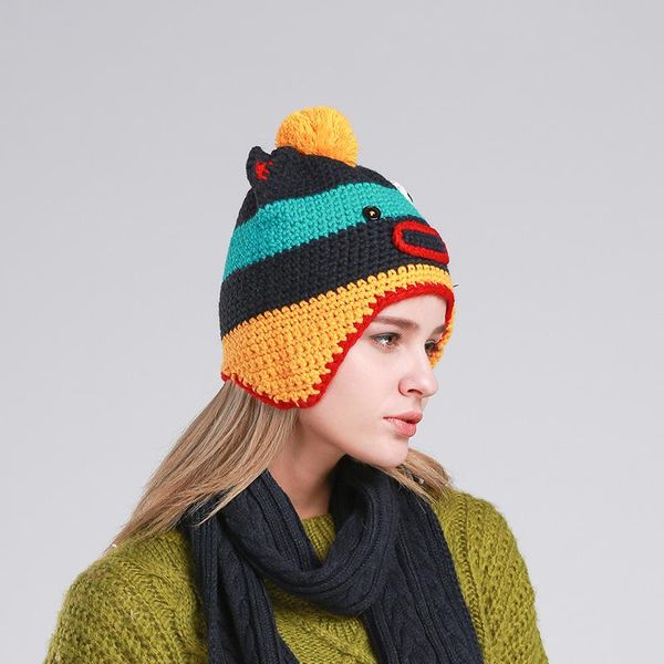 women hat autumn and winter hand-knitted keep warm wool cartoon shape casual splice pompom knitted hats na11 beanie/skull caps, Blue;gray
women hat autumn and winter hand-knitted keep warm wool cartoon shape casual splice pompom knitted hats na11 beanie/skull caps, Blue;gray
