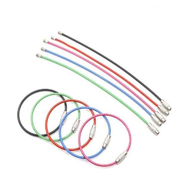 10pcs 1.5*150mm keychain tag rope stainless steel wire cable loop screw lock gadget ring key keyring circle camp fittings lifting tools & ac
10pcs 1.5*150mm keychain tag rope stainless steel wire cable loop screw lock gadget ring key keyring circle camp fittings lifting tools & ac