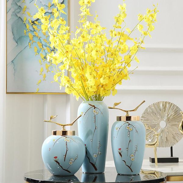 vases european style ceramic vase with lid storage hand painted flowers modern living room table decoration tools light luxury gifts
vases european style ceramic vase with lid storage hand painted flowers modern living room table decoration tools light luxury gifts