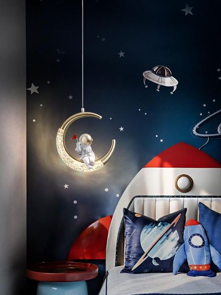 pendant lamps children's bedside chandelier luxury creative astronaut lamp single head moon boy girl bedroom
pendant lamps children's bedside chandelier luxury creative astronaut lamp single head moon boy girl bedroom
