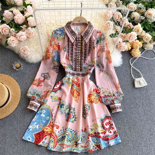 women fashion retro ins printing lapel long sleeve high waist slimming holiday a-line dress elegant harajuku vestidos r786 210527, Black;gray
women fashion retro ins printing lapel long sleeve high waist slimming holiday a-line dress elegant harajuku vestidos r786 210527, Black;gray