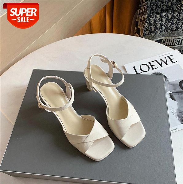 the first layer of cowhide high-heeled shoes women's thick-heeled sandals with a word buckle fish mouth tide #mc20, Black
the first layer of cowhide high-heeled shoes women's thick-heeled sandals with a word buckle fish mouth tide #mc20, Black