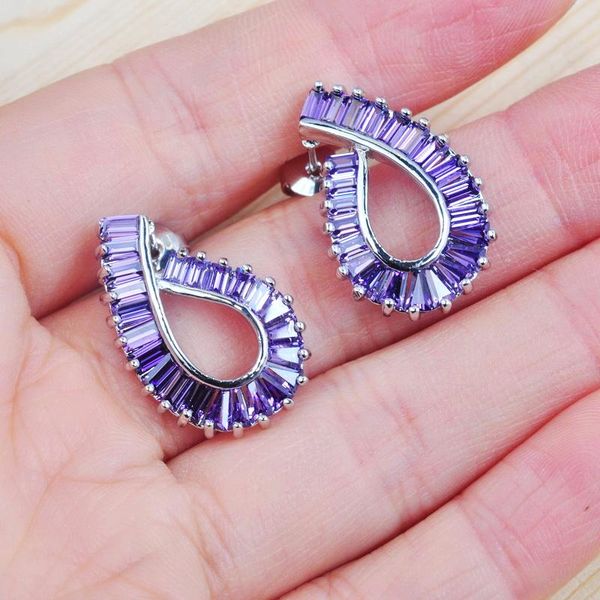 exquisite paved cubic zircon purpel crystal naija wedding earring fashion women party jewelry ea007 dangle & chandelier, Silver
exquisite paved cubic zircon purpel crystal naija wedding earring fashion women party jewelry ea007 dangle & chandelier, Silver