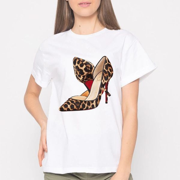 women's t-shirt fashion graphic print t shirts women high heels tshirts ladies casual short sleeve tee shirt female clothes, White
women's t-shirt fashion graphic print t shirts women high heels tshirts ladies casual short sleeve tee shirt female clothes, White