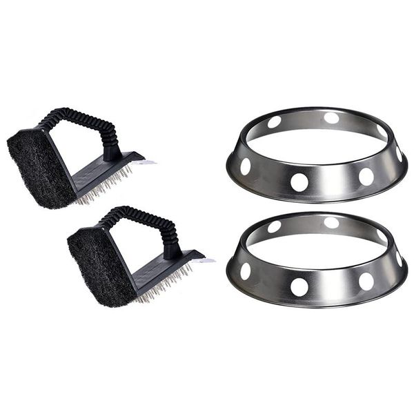 stainless steel wok ring metallic round bottom rack & 2x bbq bruzzler grill brush kitchen storage organization
stainless steel wok ring metallic round bottom rack & 2x bbq bruzzler grill brush kitchen storage organization