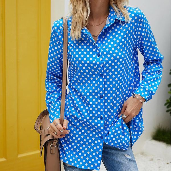 autumn summer casual elegant lapel shirt blouse women fashion polka dot ladies long sleeve female women's blouses & shirts, White
autumn summer casual elegant lapel shirt blouse women fashion polka dot ladies long sleeve female women's blouses & shirts, White