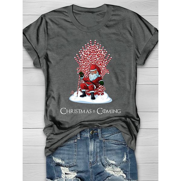 ladies t-shirt harajuku summer christmas sugar print pattern street casual round neck short sleeve comfort, White
ladies t-shirt harajuku summer christmas sugar print pattern street casual round neck short sleeve comfort, White