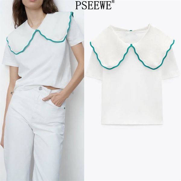 contrast white t-shirts women short sleeve crop female summer fashion cute women's cotton t-shirt for girls 210519
contrast white t-shirts women short sleeve crop female summer fashion cute women's cotton t-shirt for girls 210519
