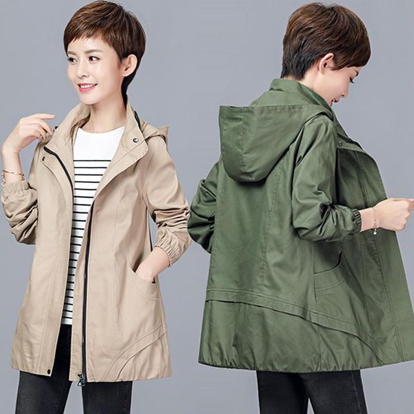 women's trench coats 2021 spring autumn large size women windbreaker coat cotton hooded long sleeve cardigan ladies 5xl, Tan;black
women's trench coats 2021 spring autumn large size women windbreaker coat cotton hooded long sleeve cardigan ladies 5xl, Tan;black