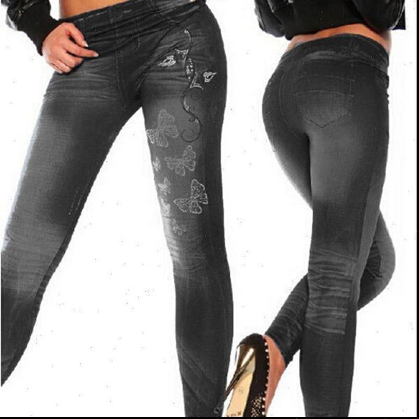 fashion classic stretchy slim women legging imitation jean skinny jeggings butterfly print pants bottoms, Black
fashion classic stretchy slim women legging imitation jean skinny jeggings butterfly print pants bottoms, Black