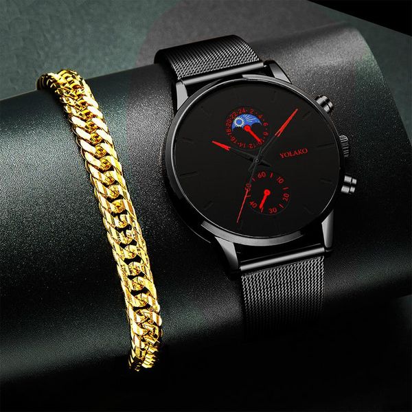wristwatches reloj hombre 2021 luxury mens gold bracelet watches black stainless steel mesh belt quartz wrist watch men business casual, Slivery;brown
wristwatches reloj hombre 2021 luxury mens gold bracelet watches black stainless steel mesh belt quartz wrist watch men business casual, Slivery;brown
