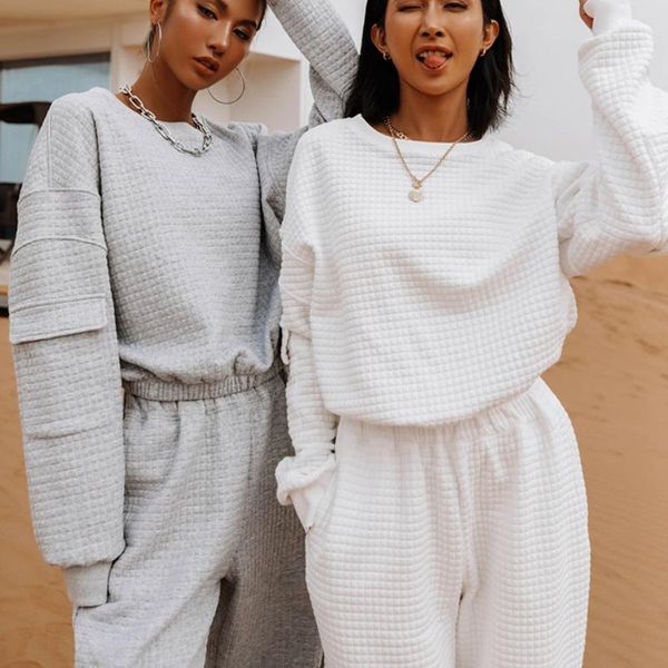 women's two piece pants 2021 autumn winter hoodies sweatshirt +trousers suits women outfits solid pocket tracksuits elastic waist long, White
women's two piece pants 2021 autumn winter hoodies sweatshirt +trousers suits women outfits solid pocket tracksuits elastic waist long, White