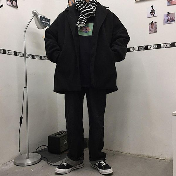 women's wool & blends womens coat black solid casual thicken plus velvet korean style couple loose leisure female harajuku trendy simpl
women's wool & blends womens coat black solid casual thicken plus velvet korean style couple loose leisure female harajuku trendy simpl