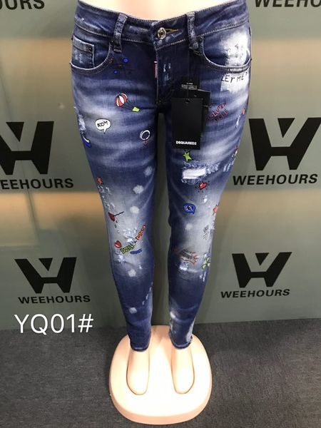 men's and women's casual hip-hop jeans currently designer luxury pants yq01-02, Blue
men's and women's casual hip-hop jeans currently designer luxury pants yq01-02, Blue